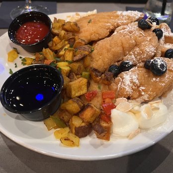 Wilson Hardware Kitchen & Bar - Chicken and waffles looked good, until I took a bite and they were raw! - New American Near Me - Arlington, Virginia