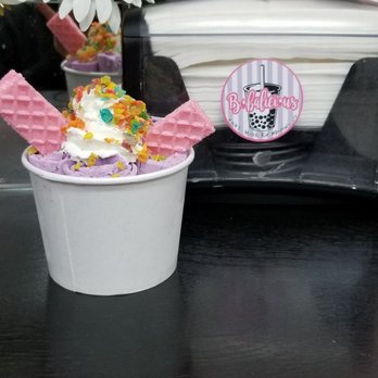 Bobalicious - the Tasty Taro ice cream is not only a pretty, it's DELISH!! - Desserts Near Me - Modesto, California