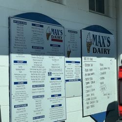 Max's Dairy Bar - Menu