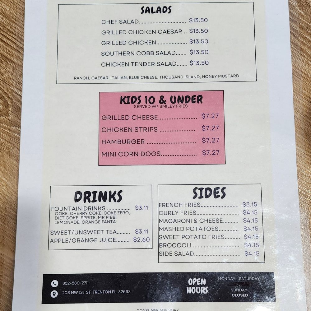 The Little Cafe - Menu - Salad Near Me - Trenton, Florida The Little Cafe - Menu - Salad Near Me - Trenton, Florida