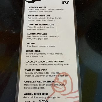 Wonder Bar - Special drink menu - Bars Near Me - Austin, Texas Wonder Bar - Special drink menu - Bars Near Me - Austin, Texas