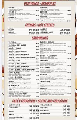 Menu photo 1 La Criolla Café & Bakery Winter Haven, FL Menu photo 1 La Criolla Café & Bakery Winter Haven, FL