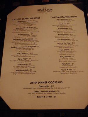 Menu photo 5 Boat Club Restaurant & Bar Duluth, MN