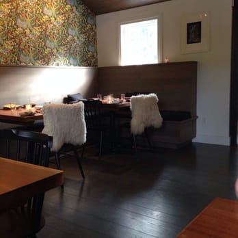 Community Table - Interior near bar - New American Near Me - Washington, Connecticut
