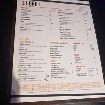 DB Grill - 10/24/20 Saturday Night Menu - New American Near Me - Kapolei, Hawaii