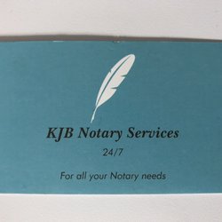 KJB Notary Services - Business card