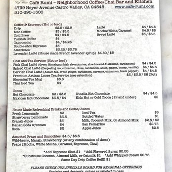 Cafe Rumi - Pink chai latte is a must, and I'm not even a "chai guy" :) - Mediterranean Near Me - Castro Valley, California Cafe Rumi - Pink chai latte is a must, and I'm not even a "chai guy" :) - Mediterranean Near Me - Castro Valley, California