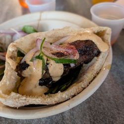 Fava Pot - Half Kofta sandwich with salad