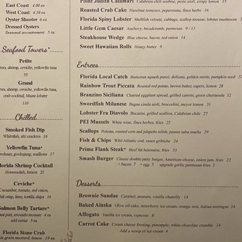 The Osprey - Menu - Seafood Near Me - Orlando, Florida