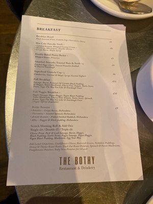Menu photo 1 The Bothy Edinburgh, MLN
