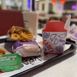 Jack in the Box - Curly fries, jr chicken but its wrapped and mini taco box