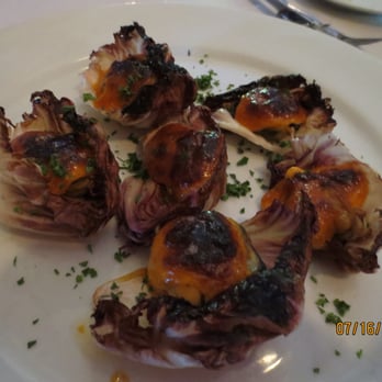 The Burning Tree Restaurant - mussels grilled with spicy harissa and radicchio - Seafood Near Me - Mount Desert, Maine The Burning Tree Restaurant - mussels grilled with spicy harissa and radicchio - Seafood Near Me - Mount Desert, Maine