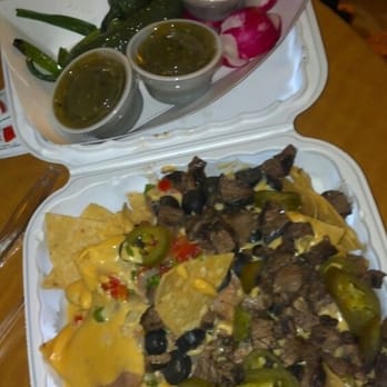Three Amigos - Carne asada nachos for $4.50 - Mexican Near Me - Lakeside, California Three Amigos - Carne asada nachos for $4.50 - Mexican Near Me - Lakeside, California