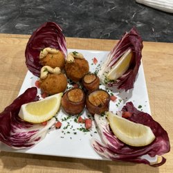 Murphys Events & Catering - Bacon Wrapped Scallops, Hushpuppies with Spicy Remoulade
