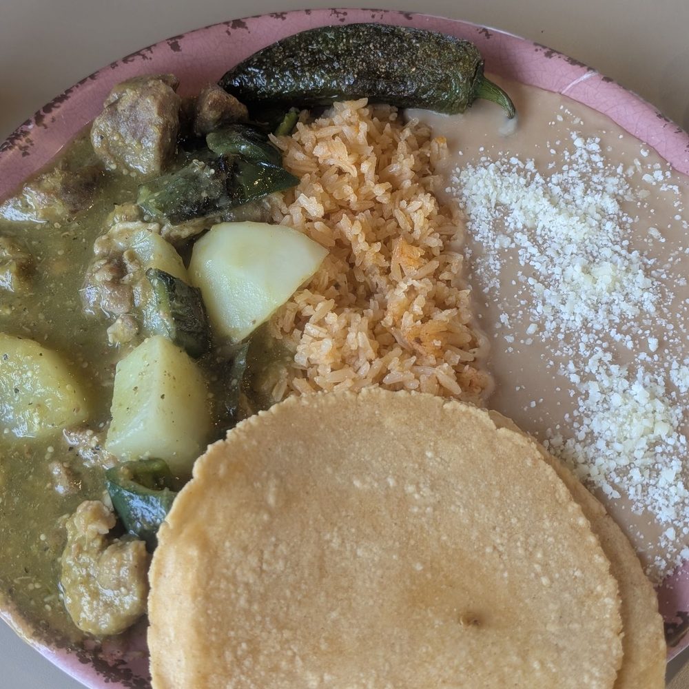 Chile Verde plate Chile Verde plate