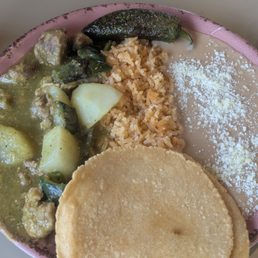 Chile Verde plate Chile Verde plate
