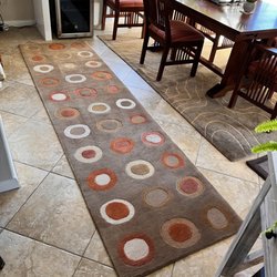 Smiths Carpet Cleaning - Another area rug drying in dining area - quickly dry and so nicely cleaned!