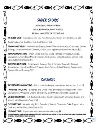 Menu photo 4 Two Dudes Seafood Restaurant Atlantic Beach, FL Menu photo 4 Two Dudes Seafood Restaurant Atlantic Beach, FL