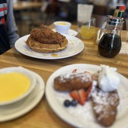 Big Bad Breakfast - Little Rock - Chicken and waffles, French toast, side of hollandaise