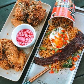 Surisan - Pimped Up Ramyun
Korean Fried Chicken - Crispy & Soy Garlic - Korean Near Me - San Francisco, California Surisan - Pimped Up Ramyun
Korean Fried Chicken - Crispy & Soy Garlic - Korean Near Me - San Francisco, California