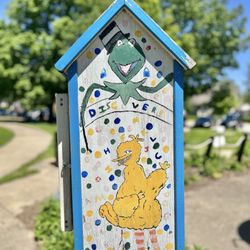 Columbian Park - A stepped-on Kermit and Big Bird