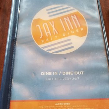 Jax Inn Diner - Front of the menu - Diners Near Me - Jackson Heights, New York Jax Inn Diner - Front of the menu - Diners Near Me - Jackson Heights, New York