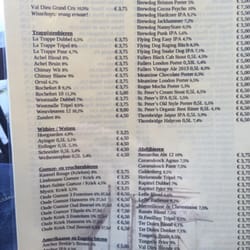 Café Frape - One side of the menu