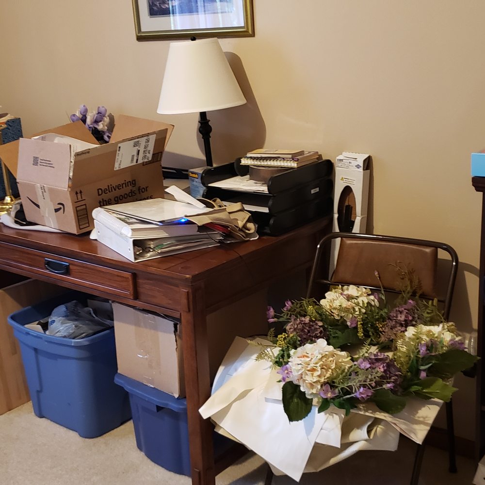 Tidy Butterfly - Office Before - Unusable - Home Organization Near Me