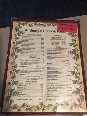 Menu photo 1 Anthony's Pizza & Pasta McDonough, GA Menu photo 1 Anthony's Pizza & Pasta McDonough, GA