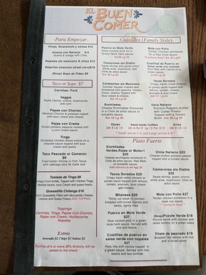 Menu photo 1 El Buen Comer San Francisco, CA Menu photo 1 El Buen Comer San Francisco, CA