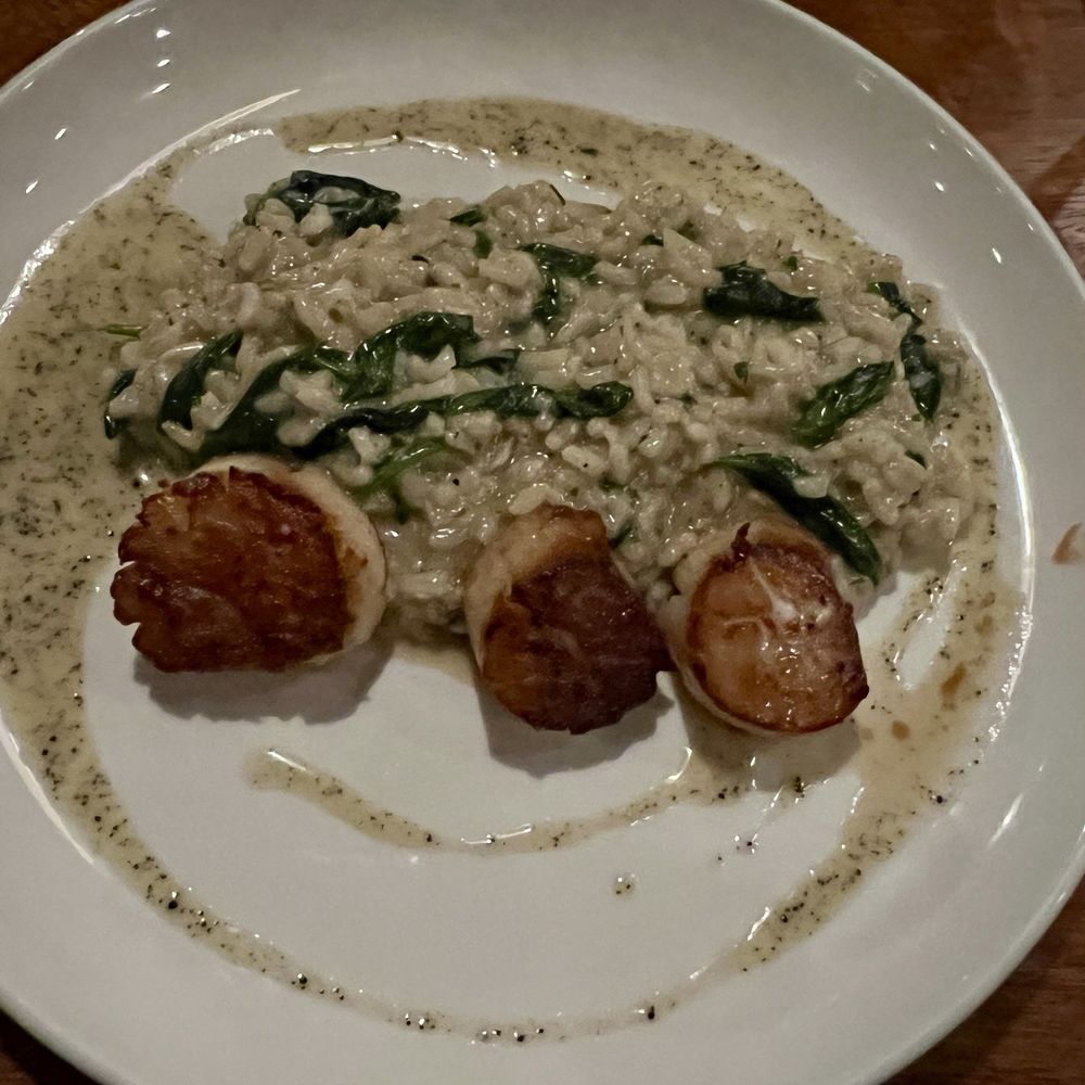The Standard Restaurant - Featured special- scallops with sauteed spinach and rice - American Near Me - Toledo, Ohio The Standard Restaurant - Featured special- scallops with sauteed spinach and rice - American Near Me - Toledo, Ohio