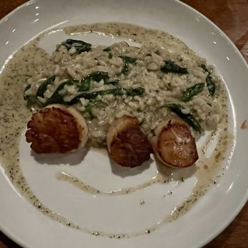 The Standard Restaurant - Featured special- scallops with sauteed spinach and rice - American Near Me - Toledo, Ohio