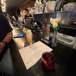 At the 2nd floor bar. Sangria and Paloma mezcal margarita At the 2nd floor bar. Sangria and Paloma mezcal margarita