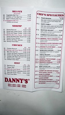 Menu photo 2 Danny's Sub Shop Lanham, MD