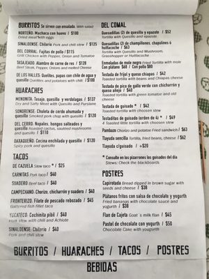 Menu photo 5 Cabuche Oaxaca, OAX