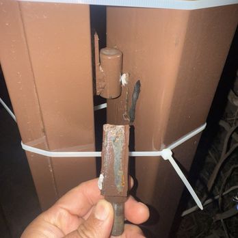 Up To Date Iron Works - Poor welds and gate being held up by zip ties. - Fences & Gates Near Me - Los Angeles, California Up To Date Iron Works - Poor welds and gate being held up by zip ties. - Fences & Gates Near Me - Los Angeles, California