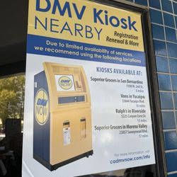 California Department of Motor Vehicles - Do not come to this dmv for tags . No kiosk here or doesn't work.