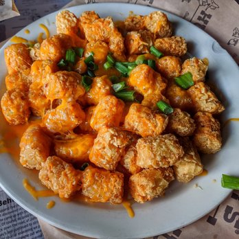 Huey's Midtown - CHEESE TOTS WITH SCALLIONS (Yum!) - Burgers Near Me - Memphis, Tennessee Huey's Midtown - CHEESE TOTS WITH SCALLIONS (Yum!) - Burgers Near Me - Memphis, Tennessee