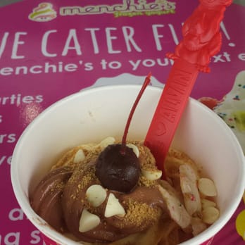 Menchie's Frozen Yogurt - Eggnog + chocolate. :D so good - Ice Cream & Frozen Yogurt Near Me - Cedar Park, Texas