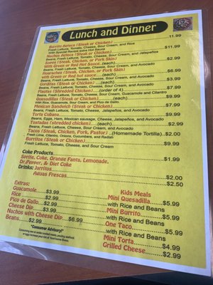 Menu photo 2 Taqueria Azteca Chattanooga, TN