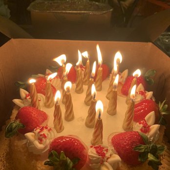 Cupcake and Things Bakery - Strawberry Short Cake (Basic No Designs; Candles Was Added On) - Bakeries Near Me - Kapolei, Hawaii Cupcake and Things Bakery - Strawberry Short Cake (Basic No Designs; Candles Was Added On) - Bakeries Near Me - Kapolei, Hawaii