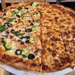 Half broccoli & fresh garlic & cheese