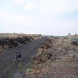 Columbia Plateau Trail State Park - Columbia Plateau Trail south of Cheney. Long and straight for the bygone railroad.