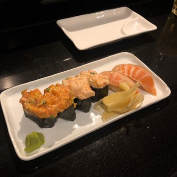 Kiriba Sushi - Spicy Salmon Gunkanmaki, Spicy Scallops Gunkanmaki, Seared Salmon Toro Nigiri - Japanese Near Me - Seattle, Washington Kiriba Sushi - Spicy Salmon Gunkanmaki, Spicy Scallops Gunkanmaki, Seared Salmon Toro Nigiri - Japanese Near Me - Seattle, Washington