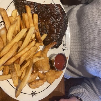Saltgrass Steak House - Bbq ribs and fries, it's was good - Steakhouses Near Me - Parker, Colorado