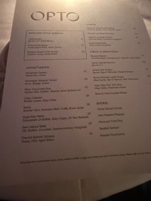 Menu photo 1 Opto New York, NY Menu photo 1 Opto New York, NY