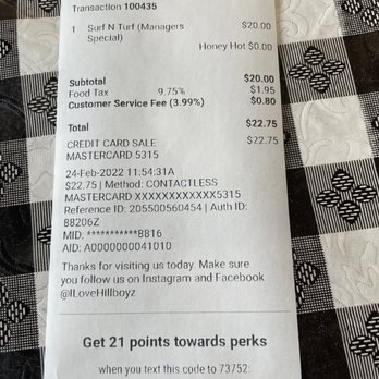 Hillboyz Wing And Burger Bar - Another 4% fee for nothing?!? - Burgers Near Me - Memphis, Tennessee