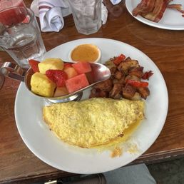 Lobster Omelette sauce on the side. Lobster Omelette sauce on the side.
