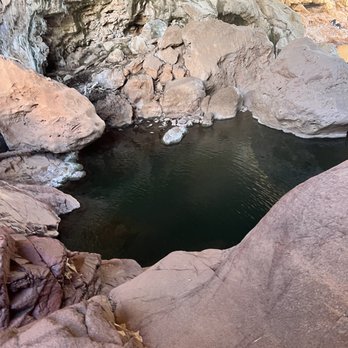 Tonto Natural Bridge State Park - This is the part where a line formed and had to climb/slide to get to the other side, you'll notice how close it is to the water - Hiking Near Me - Pine, Arizona Tonto Natural Bridge State Park - This is the part where a line formed and had to climb/slide to get to the other side, you'll notice how close it is to the water - Hiking Near Me - Pine, Arizona