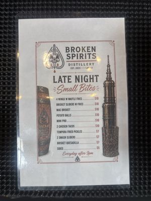 Menu photo 3 Broken Spirits Distillery Long Beach, CA